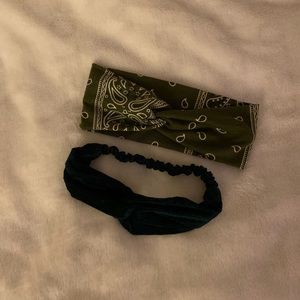 Olive green bow headbands